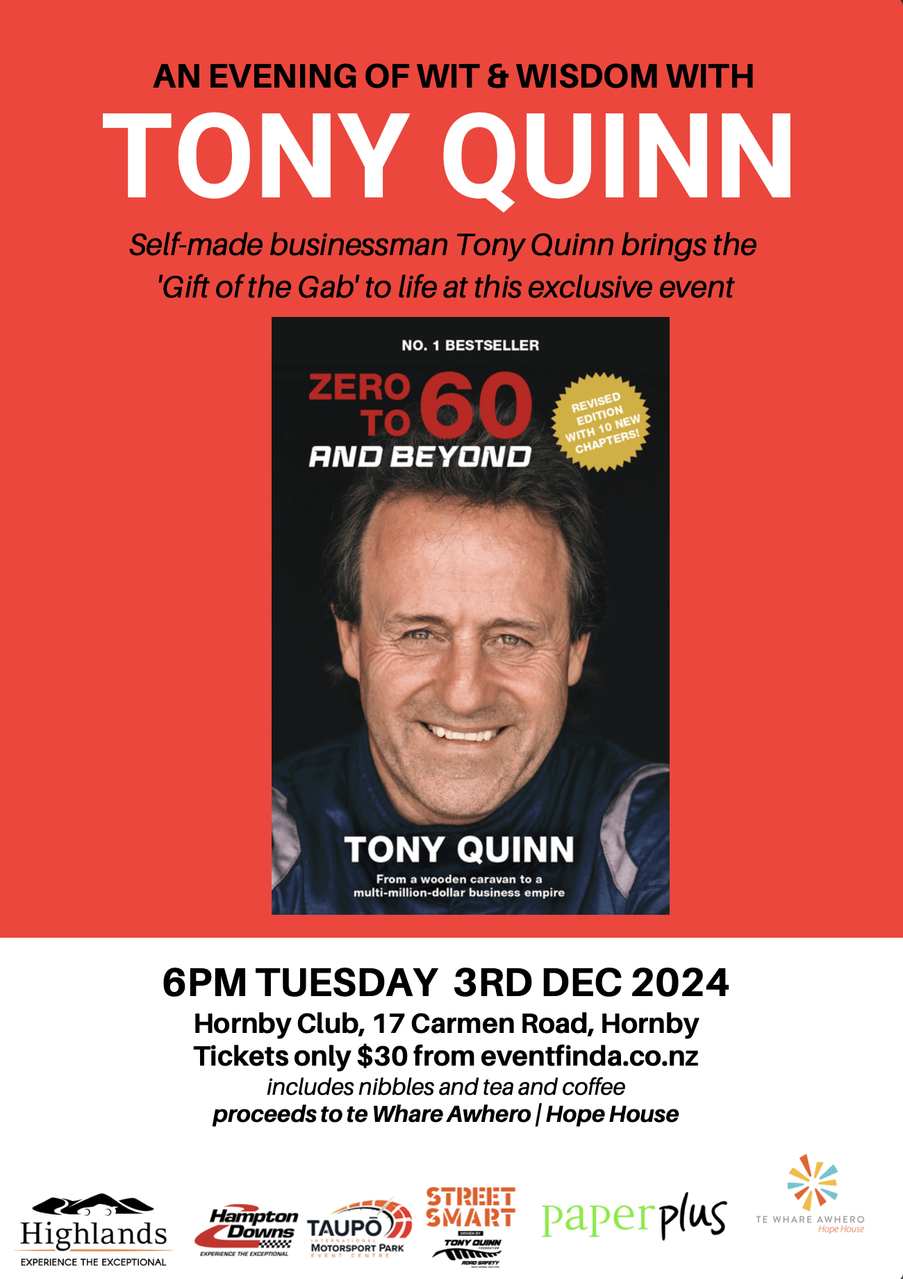 tony quinn event poster